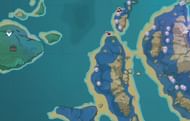 The western part of the Amakumo peak farming guide (Image via HoyoLab)